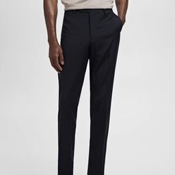 MANGO MAN Slim Fit Wool Formal Trousers-image-22