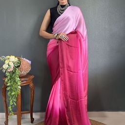 V3 FASHION STUDIO Ombre Pure Crepe Ready to Wear Saree-image-79
