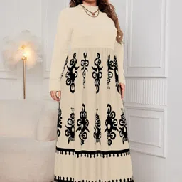 StyleCast Curve Ethnic Motifs Printed Layered Plus Size Maxi Dress-image-13