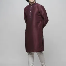 MAAHI FABS Men Floral Embroidered Regular Kurta with Churidar-43