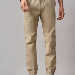 British Club Men Cotton Smart Fit Low-Rise Joggers Trousers-image-33