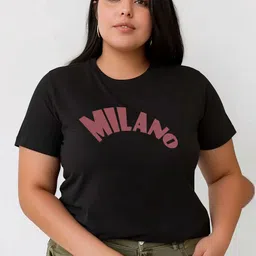 Toodle Plus Women Typography Printed Round Neck Cotton T-shirt-image-95