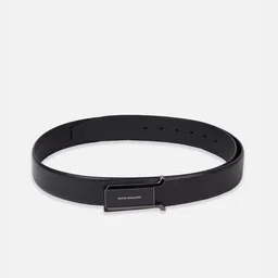 Peter England Men Textured Push Pin Closure Leather Formal Belt-picture-7