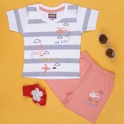V-Mart Infant Boys Printed Round Neck Short Sleeves T-shirt And Short-picture-38