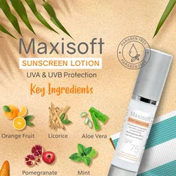 Maxisoft Set Of 3 Sunscreen Lotion SPF 75 UVA & UVB Protection - 50 ml Each image 3