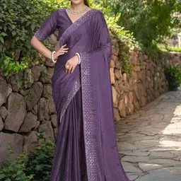 Rhey Embellished Beads and Stones Poly Georgette Saree-picture-5