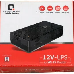 Quantron QDC-12 FOR WIFI ROUTER 12 VOLTUPS for Router, Intercom, CCTV, Set top Box - UPS 12 V Standby-Ferro Tower Model UPS with Overload Protection 2 Outlet Plugs image 2