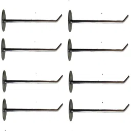 12 Pcs 4 Inch (5 mm Rod) Pure Stainless Steel Made Display Hook for Shop , Showroom , Supermarket , Boutique ,Mobile Shop - Heavy Duty with Hardware Fittings(4 Inches,5 mm Thick ,12 Pcs) Hook 1-image-68