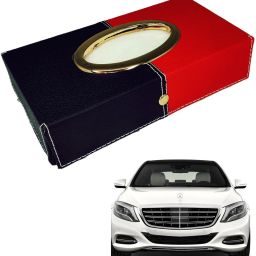 Chrom-Black-Red Tisue Box Leatherete-479 Vehicle Tissue Dispenser-image-61