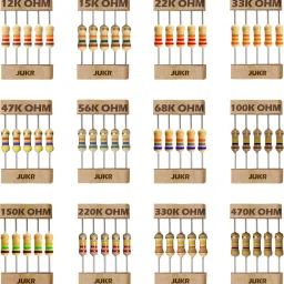 1/4 Watts Carbon Film Resistors Students and Professionals DIY Package 120 Nos (10 Pcs Each) Fixed Resistor-image-21