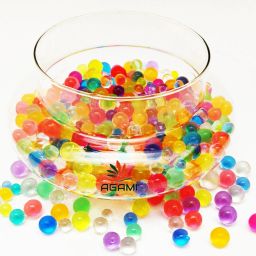 Beautiful and Decorative Pot Vase Set for Home Decor, Center Table, Bedroom, Side Corners, Living Room Decoration, Flowers and Lucky Bamboo Tree Plant with Multicolour Silicon Jelly Balls Glass, Earthenware Vase-image-37
