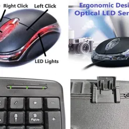 ANJO USB Keyboard-LED Mouse-Non Slip Mouse Pad-3in1 Cleaner-OTG C Type Combo Set image 3