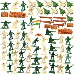 80PCs Army Toys Soldiers Set for Kids Mini Military Base Army Set For 3 + Year-22