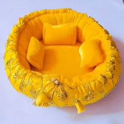 Laddu Gopal Bed fine Quality(size 0 to 6 laddu size] Dress-picture-13