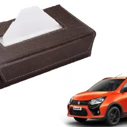 Car Tissue Box Paper Tissue Holder Brown with 200 Sheets(100 Pulls) For Maruti Suzuki Celerio X Vehicle Tissue Dispenser-image-54