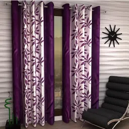 152.4 cm (5 ft) Polyester Semi Transparent Window Curtain (Pack Of 2)-image-81