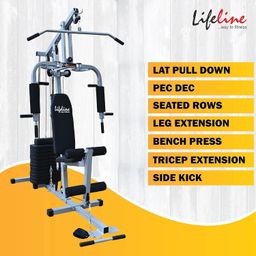 lifeline 72 kg Multi Home Gym Machine for Chest Biceps Shoulder Back Triceps Legs for Men Home Gym Combo-picture-18
