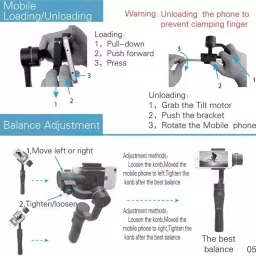 MRK VENTURES Smartphone Gimbal Stabilizer,3-Axis Phone Gimbal w/Fill Light 3 Axis Gimbal for Mobile image 5