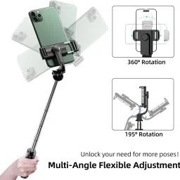 Yoozon Selfie Stick Bluetooth, Extendable Selfie Stick with Wireless Remote and Tripod Stand X/iPhone 8/8 Plus/7 Plus/Galaxy Bluetooth Selfie Stick image 2