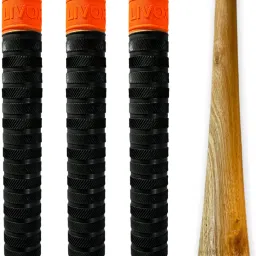 Thunderblade Texture Design Cricket Bat Rubber 3 Grips With Wooden Grip Cone Ultra Tacky-11