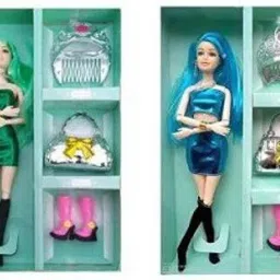 Foldable doll (Pack of 2 Blue & Green)-image-22