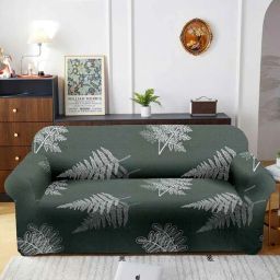 cortina Grey Abstract Polyester 2 Seater Elastic Stretchable Sofa Cover-picture-39