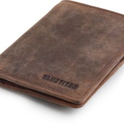 Men Casual Brown Genuine Leather RFIDWallet-image-78