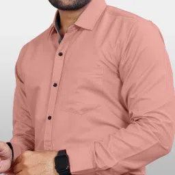 Men Regular Fit Solid Button Down Collar Formal Shirt-image-94