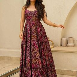 CORSICA Floral Printed Shoulder Straps Maxi Dress-image-28