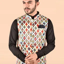 PRINTINDIA Men Printed Nehru Jacket-18