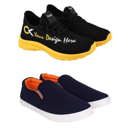 Spotwalk Men Set Of 2 Mesh All-Rounder Running Shoes-image-24