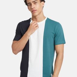 Octave Colourblocked Short Sleeves Cotton T-shirt-picture-4