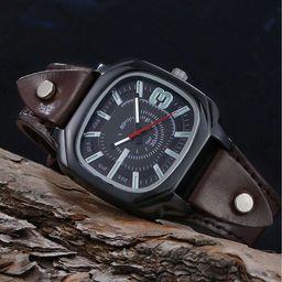 SZN Men Dial & Leather Wrap Around Straps Analogue Watch Vintage BrownD-picture-23