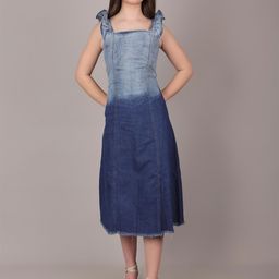 iki chic Ruffled A-Line Maxi Dress-image-24