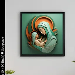 SOWPEACE Green & Orange 1 Piece Canvas Other Wall Paintings-image-9