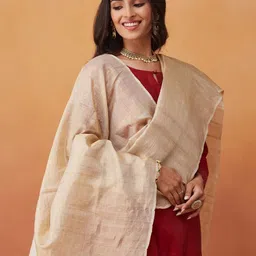 Fabindia Geometric Woven Design Dupatta-picture-25