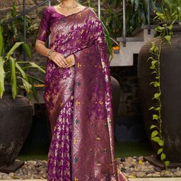 KALINI Woven Design Silk Blend Banarasi Saree-picture-34