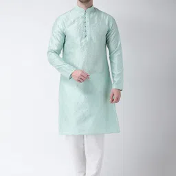 SG LEMAN Men Regular Raw Silk Kurta with Pyjamas-35