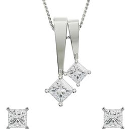 Emori 14KT Diamond Pendant With Earrings-image-59