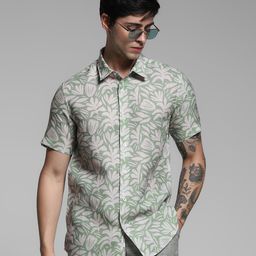 Jack & Jones Men Spread Collar Floral Printed Casual Shirt-picture-25