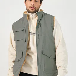 Styli Men Outdoor Fleece Lined Gilet Jacket with Cargo Pockets-image-23