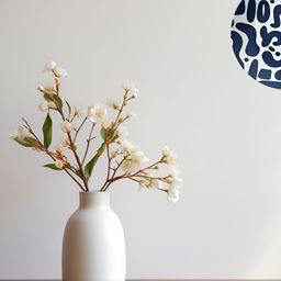 THE QUIRKY HOME Blue & White Harmony Printed Ceramic Wall Plates-image-95