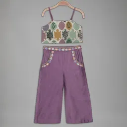 IRSIA Girls Printed Crop Top & Palazzo Co-Ord Set-picture-10