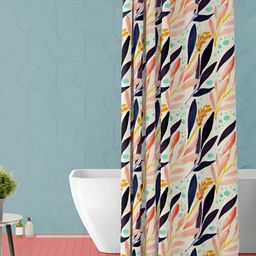 ArtzFolio Blue & Pink Printed Waterproof Shower Curtain-image-73