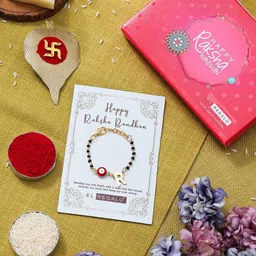 EL REGALO R Letter Charm Rakhi Gift Set-image-84