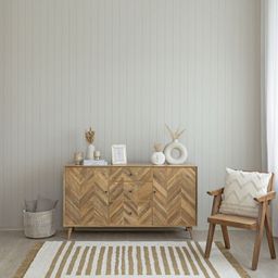 THEGASBH White & Beige Geometric Cotton Carpet-picture-40