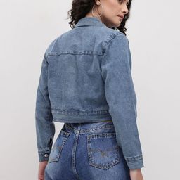 Roadster Women Blue Denim Denim Jacket-picture-36
