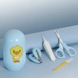 Joy Buzz 4 In 1 Egg Shape Baby Nail Clipper Kit - Blue-52