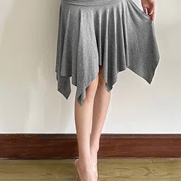 LULU & SKY A-Line Knee Length Asymmetric Skirt-picture-16