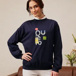QUIERO Women Printed Drop-Shoulder Sleeves Bio Finish T-shirt-image-83